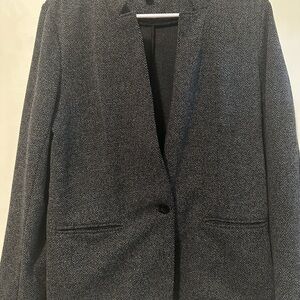 Banana Republic Charcoal Herringbone Blazer